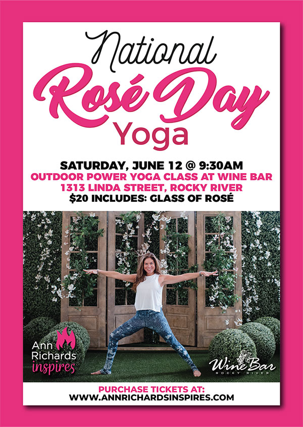 National Rose Day Yoga Rocky River Wine Bar